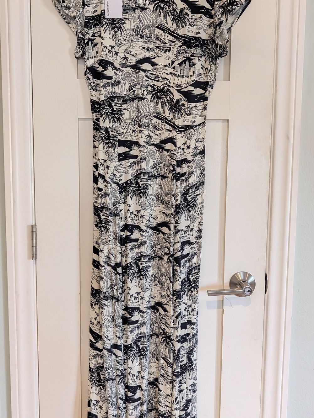 Reformation Gavin Dress Printed Maxi Dress Large NWT